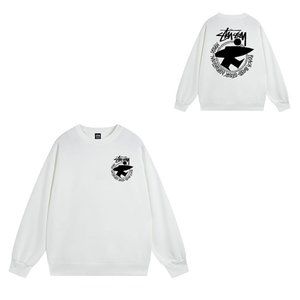 Stussy Sweatshirt Beach Roots logo Crew Sweat White